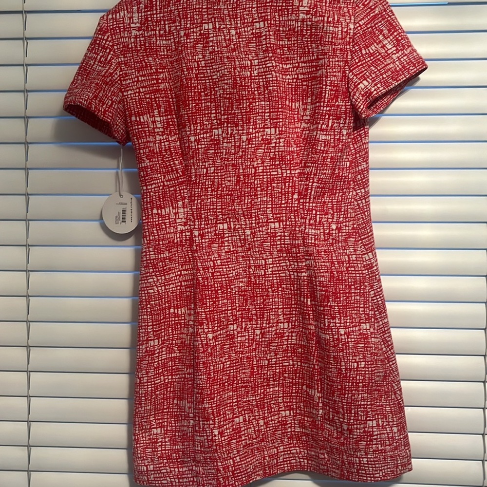 Staud NWT Flying Dress Papya Crosshatch Size 4 - Picture 3 of 8